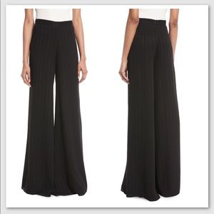 ALEXIS Intermix “Fionna” black beaded wide leg dress holiday pants S